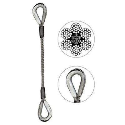 अच्छा दाम - AISI 304 316 Stainless Steel 7x7 6x36 Dia 8mm IWRC RHRL Hard Soft Eye Finish Ungalvanized Cable Wire Rope Sling ऑनलाइन
