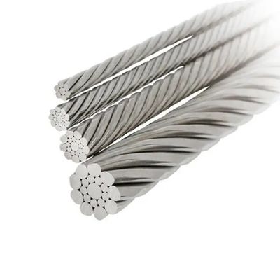 अच्छा दाम स्टेनलेस स्टील तार रस्सी 6X19 IWRC व्यास 5-30mm गैर मिश्र धातु लिफ्ट निर्माण ऑनलाइन