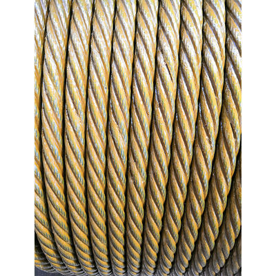 अच्छा दाम Yellow Grease Coated Ungalvanized Steel Wire Rope Diameter 1mm-16mm for Harsh Environments ऑनलाइन