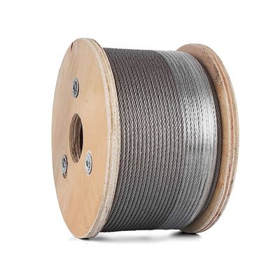 अच्छा दाम 304 विमान 7 x 19 स्ट्रैंड्स निर्माण स्टेनलेस स्टील केबल रेल प्रकार का कोर स्टील कोर जस्ती 16 एमएम स्टील वायर रस्सी ऑनलाइन