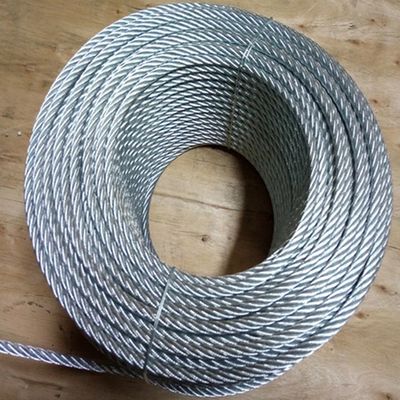 अच्छा दाम 100 फीट कॉइल्स 6x19 आईडब्ल्यूआरसी जस्ती स्टील केबल रस्सी तार रस्सी 3/32