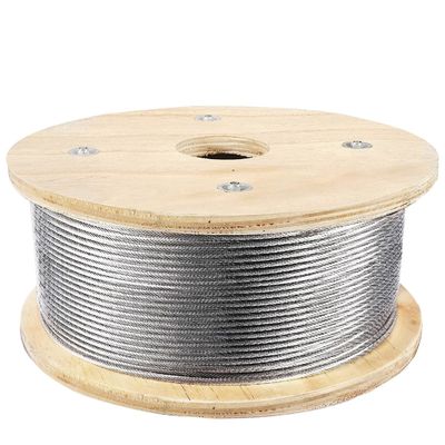 अच्छा दाम 16Mm Galvanized Steel Grade Stainless Steel Cable 1 x 19 Strands Construction 500FT for Deck Cable Railing Installation ऑनलाइन