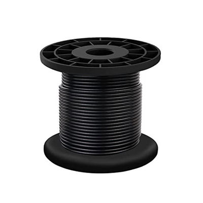 अच्छा दाम एआईएसआई स्टैंडर्ड 304 स्टेनलेस स्टील वायर केबल ब्लैक विनाइल कोटेड आउटडोर लाइट वायर रोप ऑनलाइन