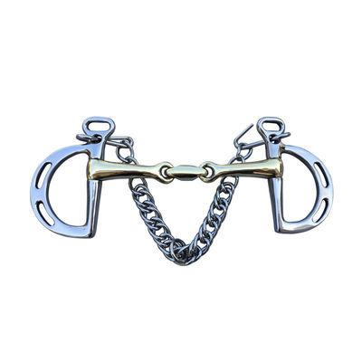 अच्छा दाम हार्नेस में ठोस मुंह भागों के लिए संयुक्त मुंह स्टेनलेस स्टील घोड़े के टुकड़े ऑनलाइन