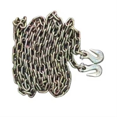अच्छा दाम Structure Welded Chain Black Heavy Duty Galvanized G70 Truck Tow Chain with Grab Hooks ऑनलाइन