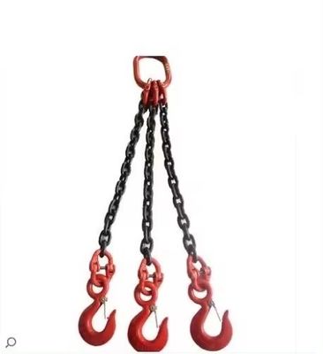 अच्छा दाम Versatile and Double Legs Lifting Chain Sling with Hooks 48kN Test Load Black Finish ऑनलाइन