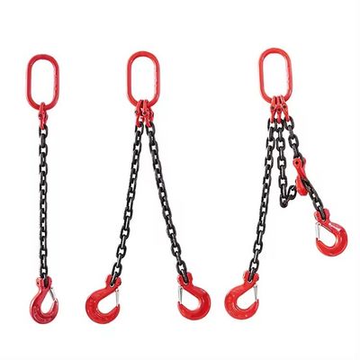 अच्छा दाम Blacken Finished G80 Four Legs Safety Lifting Chain Sling for Load Lifting Capacity ऑनलाइन