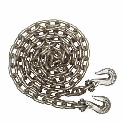 अच्छा दाम Heavy Duty G70 Transport Galvanized Car Tow Chains with Hooks Test Load 48kN ऑनलाइन