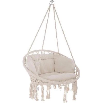 अच्छा दाम Yard Garden Hammock Swing Chair Macrame Swing Hanging Chair Comfortable ऑनलाइन