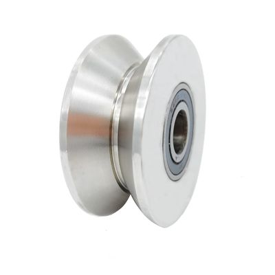 अच्छा दाम V-shaped Groove Wheel Stainless Steel Rolling Door Wheel Sliding Door Wheel ऑनलाइन