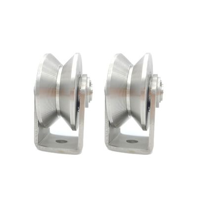 अच्छा दाम Hotel And Home V Groove Gate Wheels Stainless Steel Bracket Customized ऑनलाइन
