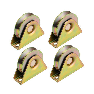 अच्छा दाम Sliding Gate Color Zinc Plated V Shaped Roller Wheels For Hotel And Home ऑनलाइन