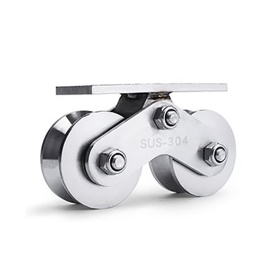 अच्छा दाम V Groove Double Wheels 304 Stainless Steel Pulley Wheel for Heavy Duty Gate ऑनलाइन