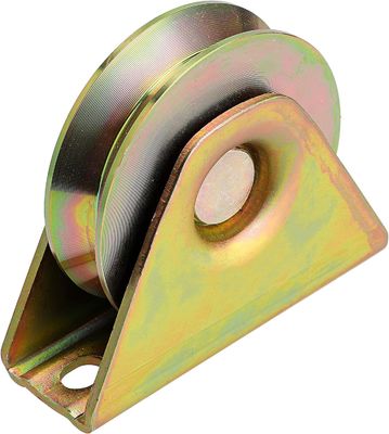 वी आकार का नालीदार गेट व्हील रंग जस्ता-लेपित स्टील चरखी स्लाइडिंग गेट व्हील रोलर दरवाजा सहायक उपकरण