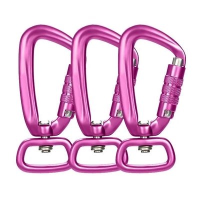 अच्छा दाम Heavy Industry 4KN Black Auto Locking Aluminum Swivel Carabiner Snap Hook for Dog Leash ऑनलाइन