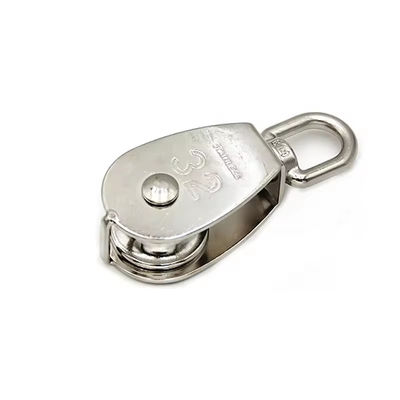 अच्छा दाम AISI316 Pulley Block Wire Rope Fittings Swivel Eye Pulley Block Single Sheave Rigging Hardware ऑनलाइन