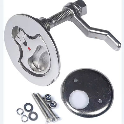 अच्छा दाम Marine Hardware Aisi 316 Stainless Steel Marine Boat Hatch Latches Turning Lock Lift Handle ऑनलाइन