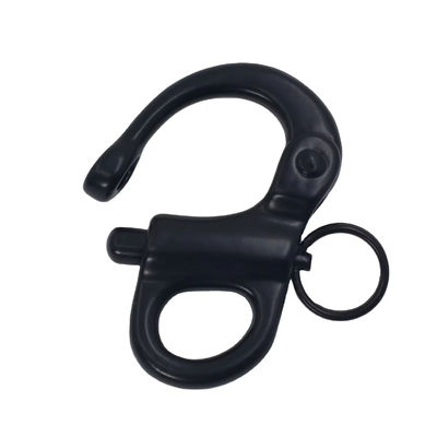 अच्छा दाम Black Stainless Steel Fixed Eye Snap Shackle for Paracord Bracelet ऑनलाइन