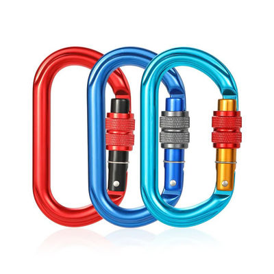 अच्छा दाम 25KN भारी उद्योग एल्यूमीनियम गोल आकार का चढ़ाई स्नैप हुक अनुकूलित लोगो और रंग ऑनलाइन