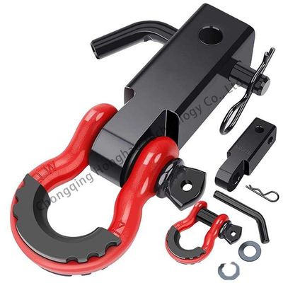 अच्छा दाम Alloy Steel Off Road Bow Shackle Clevis Towing Car Plastic Protect Rigging 3/4 Inch ऑनलाइन