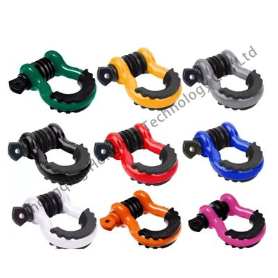 अच्छा दाम Heavy Duty Carbon Steel Off Road Bow Shackle with ZINC Coating and Plastic Protection ऑनलाइन
