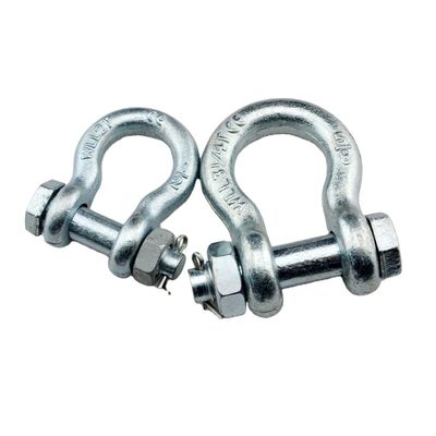 अच्छा दाम Imperial Galvanized G2130 Type Carbon Steel Drop Forged Screw Pin Anchor Bow Shackle ऑनलाइन