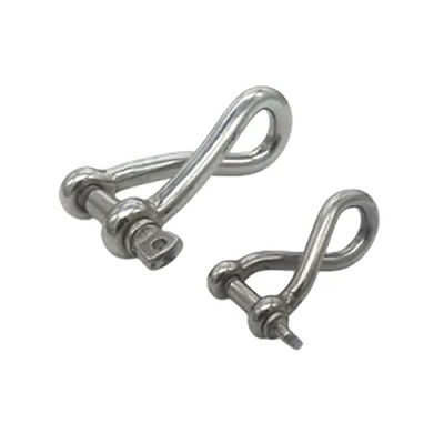 अच्छा दाम Customized Stainless Steel 304 / 316 Twisted Shackle With Screw Pin Non-standard ऑनलाइन
