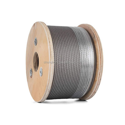 अच्छा दाम Cold Heading Steel 6 X 7/6 X 19/6 X 37/6 X 12/6 X 24 Stainless Steel Wire Rope For Hoist / Crane/Marine AiSi Standard ऑनलाइन