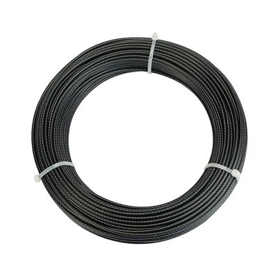 अच्छा दाम PP/PE/PU/PVC/PA/Nylon 1.2-1.8mm Black Polypropylene Coated Steel Wire Rope 7x7 Tolerance ±1% With Si Content % 0.1 ऑनलाइन