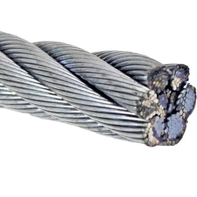 अच्छा दाम 1'' 7/8'' Non-Alloy Galvanized Steel Core Wire Rope 6x26 IWRC/6*26 Compacted Swaged for Construction Projects ऑनलाइन