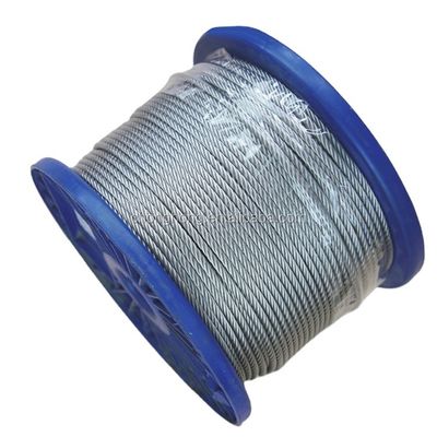 अच्छा दाम 45 /60 /70 High Carbon Steel Galvanized Aircraft Wire Rope 1/8