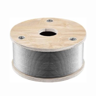 अच्छा दाम अनुकूलन योग्य T316 स्टेनलेस स्टील वायर रोप 1/8'' 500ft 1x19 स्ट्रैंड्स कोर 2100 lbs रेलिंग डेकिंग के लिए ब्रेकिंग स्ट्रेंथ ऑनलाइन