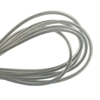 अच्छा दाम पारदर्शी रंग पीपी लेपित स्टेनलेस स्टील केबल 0.8 मिमी 1x19 गैर मिश्र धातु लाल कार्बन स्टील ग्रेड के लिए पर्दा रस्सी ऑनलाइन