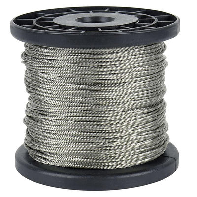 अच्छा दाम 1/8 इंच एयरक्राफ्ट केबल जो 7x7 स्टेनलेस स्टील वायर रोप से बनी है, जिसमें AiSi स्टैंडर्ड कंस्ट्रक्शन है ऑनलाइन