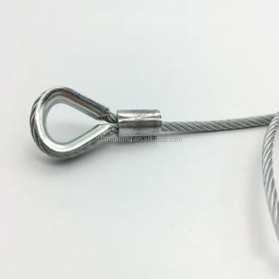 अच्छा दाम 7x7 / 7x19 / 1x19 वायर रोप 3.2mm प्री-स्ट्रेच्ड गैल्वेनाइज्ड एयरक्राफ्ट केबल हैंगर वायर / लाइटिंग केबल टॉलरेंस अन्य के लिए ऑनलाइन