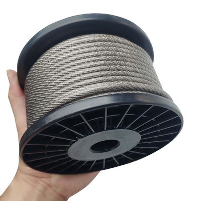 अच्छा दाम गैर-मिश्र धातु अनुप्रयोगों में AiSi मानक पर 7*7 निर्माण स्टेनलेस स्टील TPU PVC वायर रोप ऑनलाइन