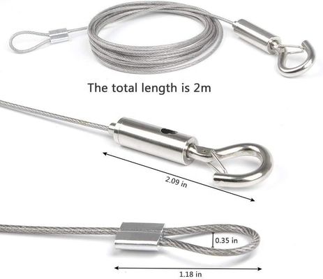 अच्छा दाम गैर-मिश्र धातु 5/32 7x19 गैल्वेनाइज्ड एयरक्राफ्ट वायर रोप केबल 500 फुट रील उत्थापन के लिए ऑनलाइन