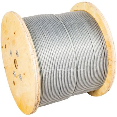 अच्छा दाम जस्ती स्टील वायर रस्सी 3.97mm MIL-DTL-83420 7x19 5/32