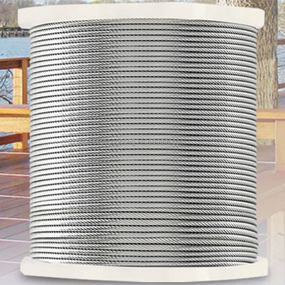अच्छा दाम Erosion Resistant T316 3 16 Aircraft Cable 1000FT SS 1x19 7x7 7x19 Rainproof ऑनलाइन