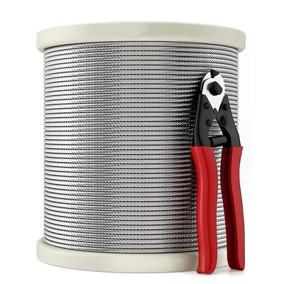 अच्छा दाम 1x19 टाइप 316 स्टेनलेस स्टील वायर रोप नॉन-कोटेड 3/16