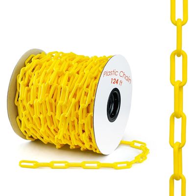 अच्छा दाम Plastic Link Chain Warning Chain Yellow Plastic Barrier Chain Safety Chain ऑनलाइन