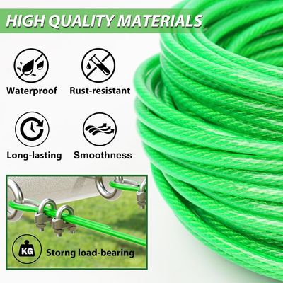 अच्छा दाम Carbon Steel Vinyl Coated Steel Cable 7x7 / 7x19 3 16 Stainless Cable For Construction ऑनलाइन
