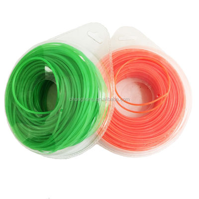 अच्छा दाम विभिन्न रंग 3.0 मिमी वर्ग / गोल / हेक्सागोन / स्टार नायलॉन ट्रिमर लाइन 100% नायलॉन सामग्री ऑनलाइन