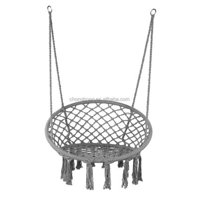 अच्छा दाम Hand Woven Macrame Cotton Rope Swing Chair Boho Hammock Hanging Chair Camping Hammock ऑनलाइन