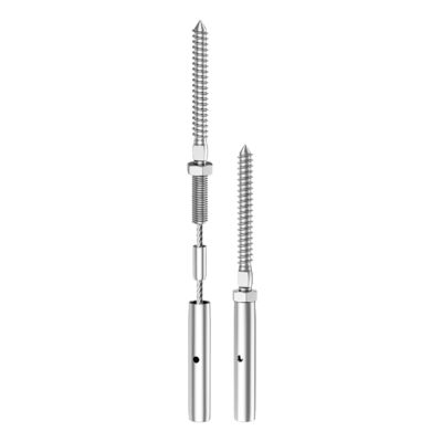 अच्छा दाम T316 Stainless Steel Cable Railing Hardware with Waterproof Rust-proof Swage Lag Screws Suitable for 3/16-inch Cables ऑनलाइन