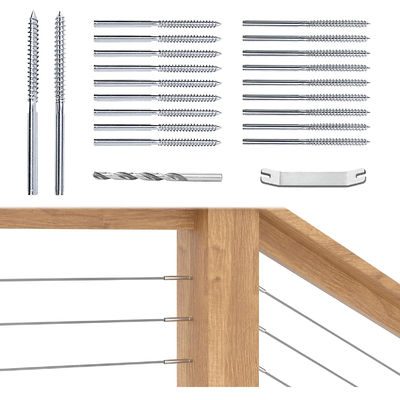 अच्छा दाम टी 316 स्टेनलेस स्टील 3/16 इंच केबल रेलिंग हार्डवेयर के लिए बाएं और दाएं स्वैज लैग स्क्रू ऑनलाइन